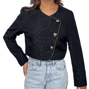 80s Richard Warren Silk Cropped Bolero Jacket